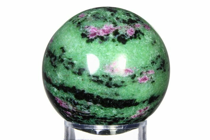 Polished Ruby Zoisite Sphere - Tanzania #315125